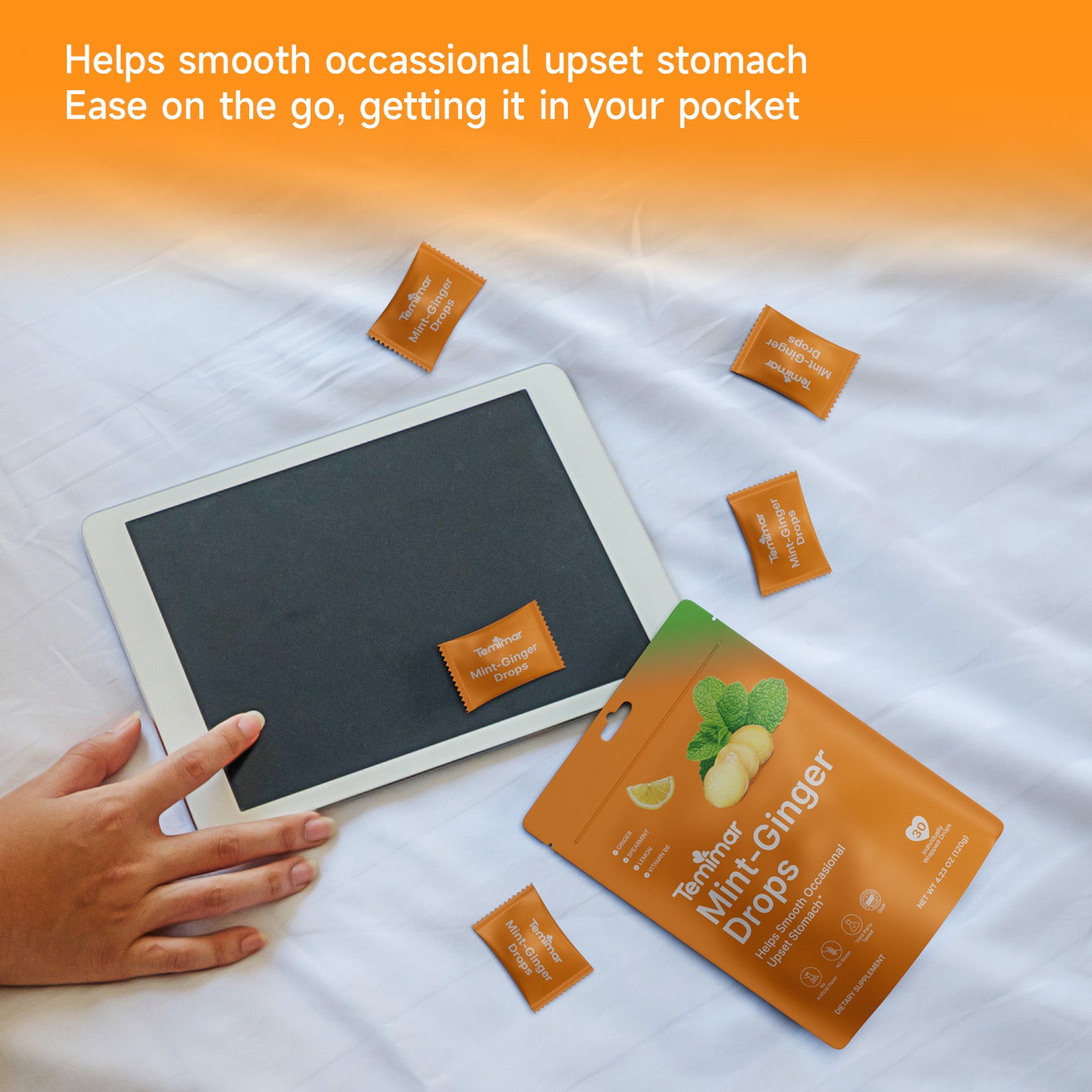 Temimar Mint-Ginger Drops for Nausea Relief