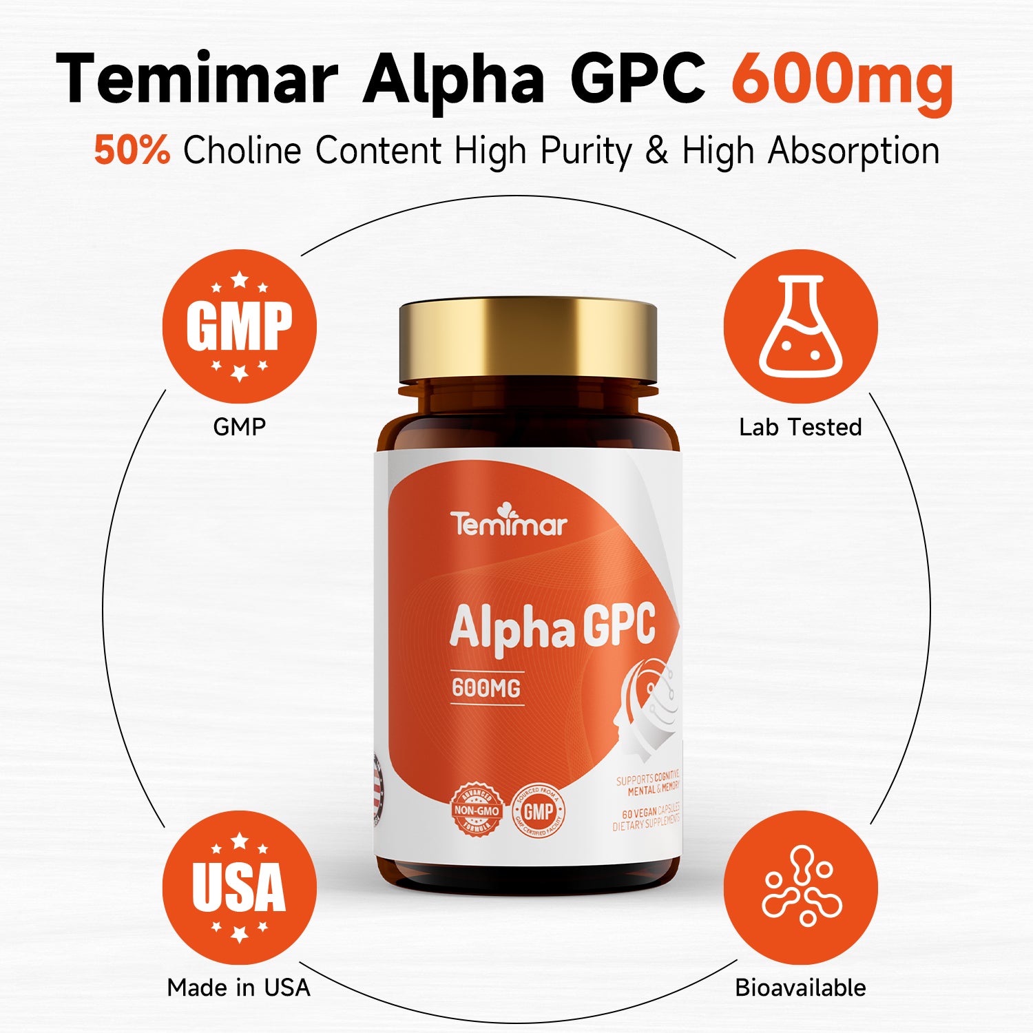 Temimar Alpha GPC 600mg