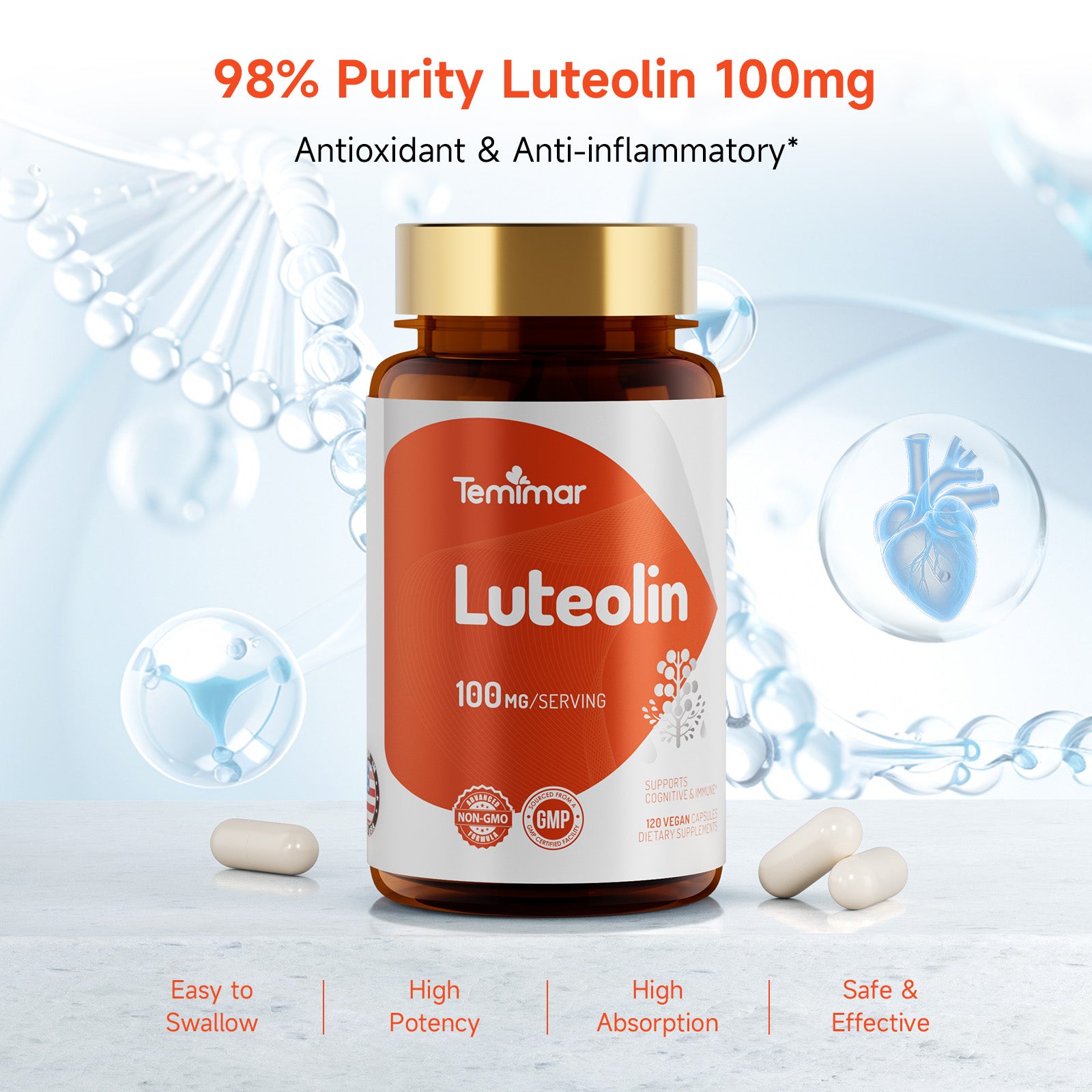 Temimar Luteolin Supplement 100mg