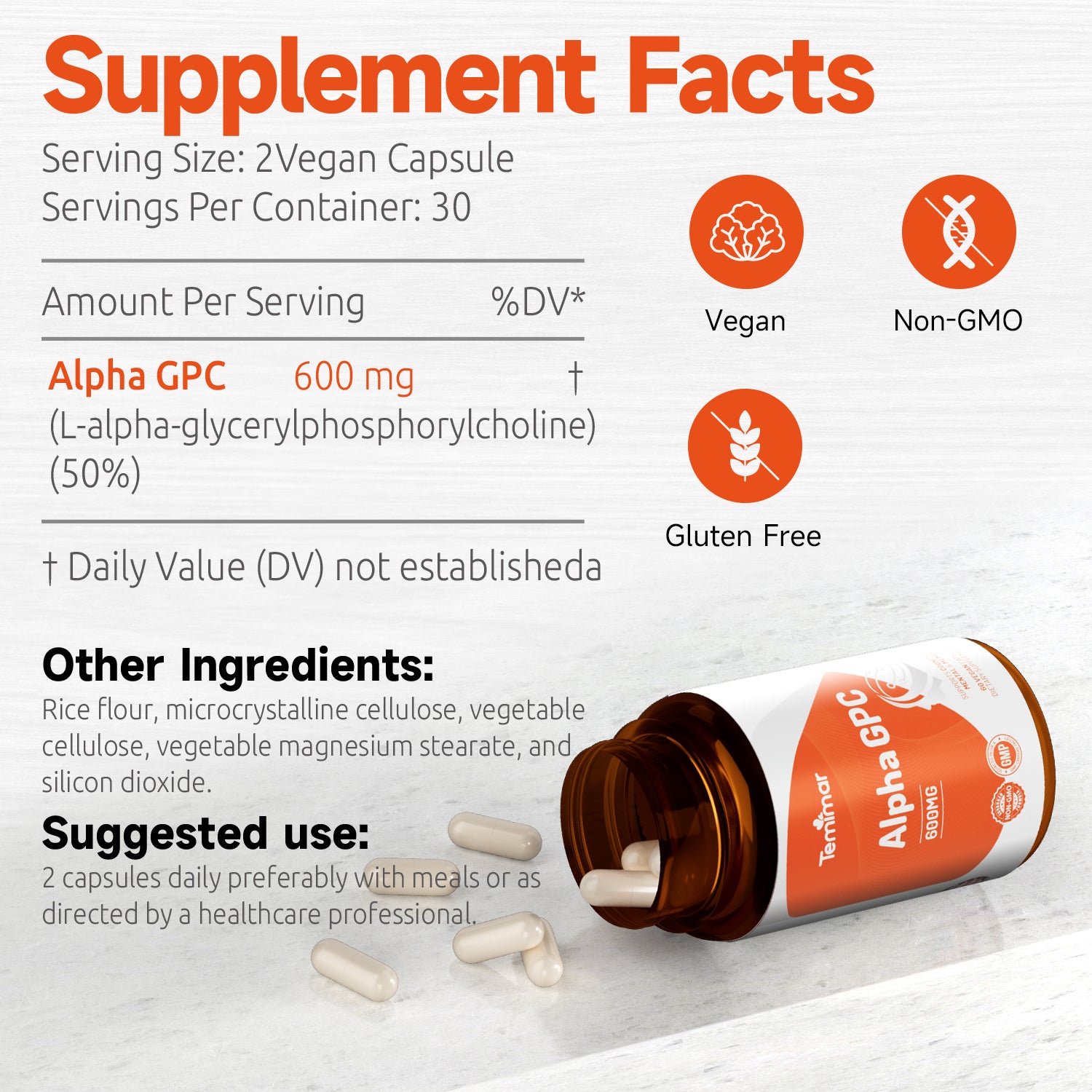 Temimar Alpha GPC 600mg