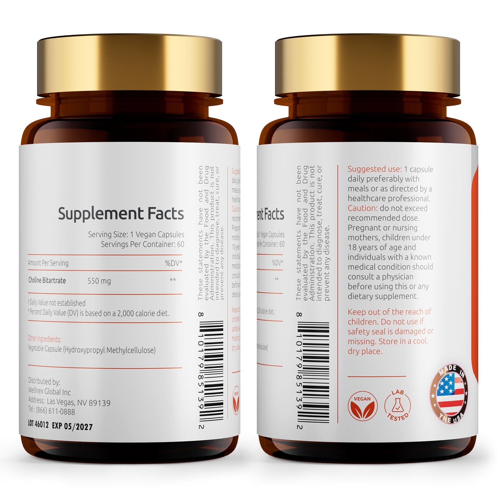 Temimar Choline Bitartrate 550mg