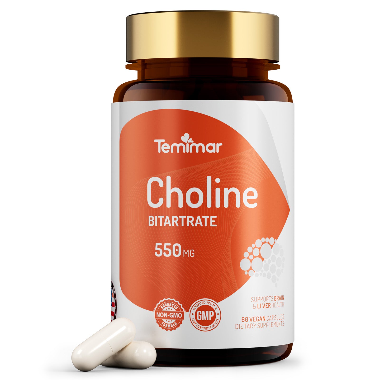 Temimar Choline Bitartrate 550mg